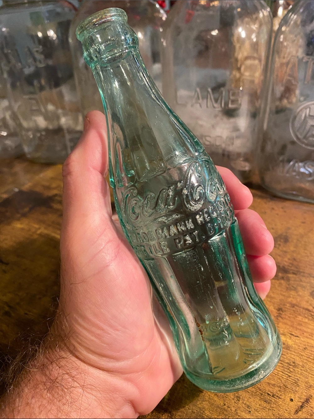 1951 Wilson NC Coca Cola Embossed Aqua-Green Glass Bottle
